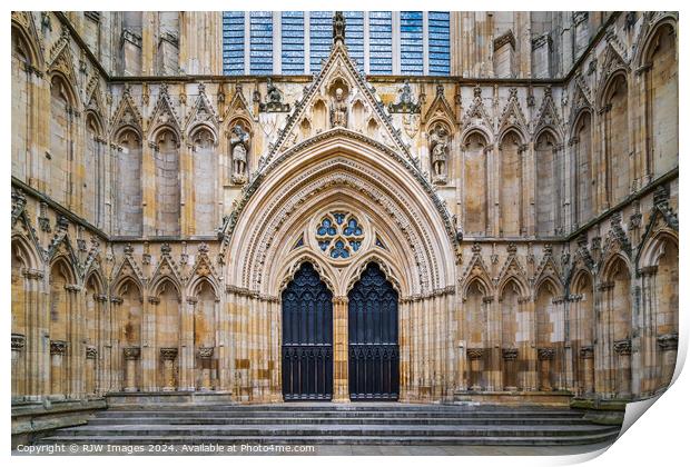 York Minster west front facade Print by RJW Images