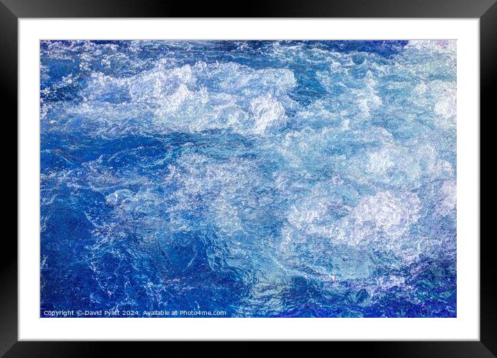Jacuzzi Water Abstract Framed Mounted Print by David Pyatt
