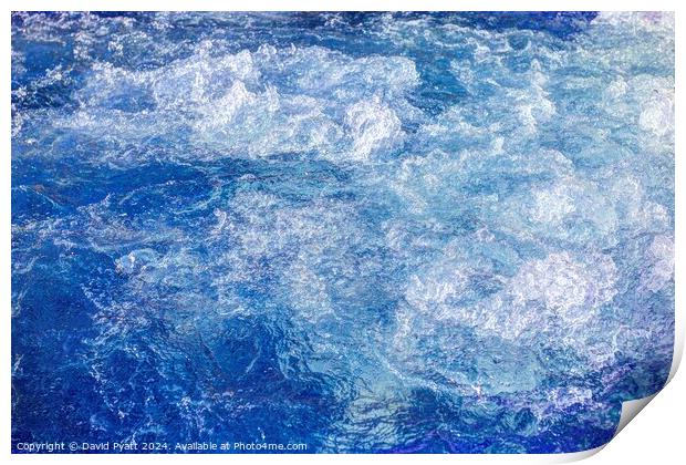 Jacuzzi Water Abstract Print by David Pyatt