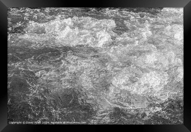 Jacuzzi Water Monochrome Abstract Framed Print by David Pyatt