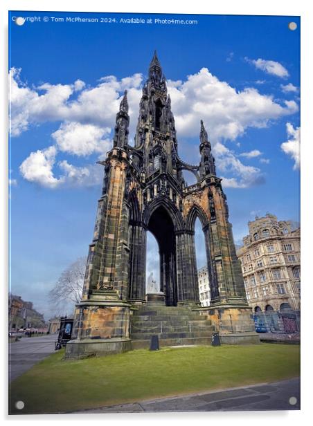 The Scott Monument  Acrylic by Tom McPherson