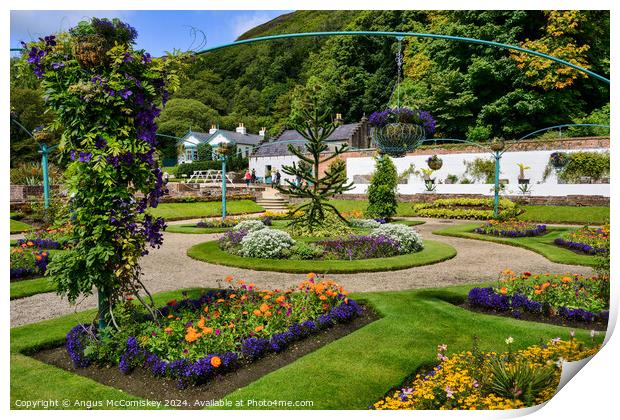 Walled Garden at Kylemore Abbey, County Galway Print by Angus McComiskey