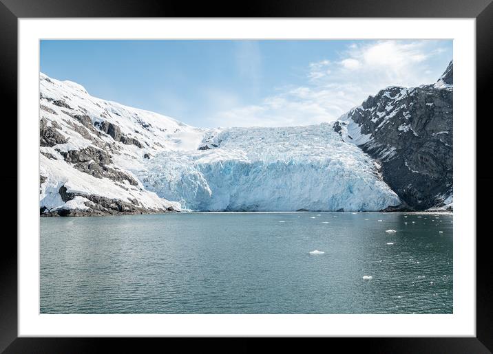 Beloit Tidewater Glacier in Blackstone Bay, Prince William Sound, Alaska, USA Framed Mounted Print by Dave Collins