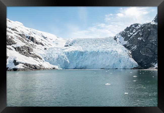 Beloit Tidewater Glacier in Blackstone Bay, Prince William Sound, Alaska, USA Framed Print by Dave Collins