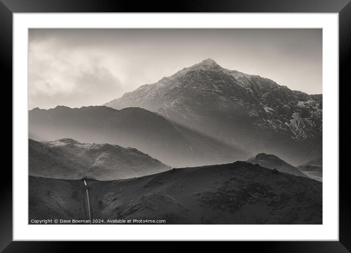 Snowdon Framed Mounted Print by Dave Bowman