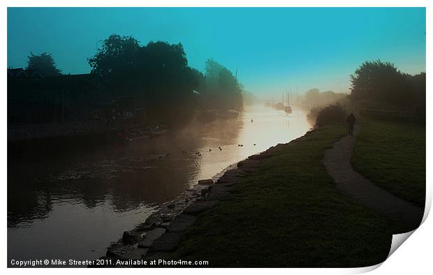 Misty Morning Print by Mike Streeter