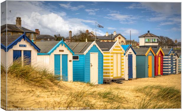 Huts and Dunes Canvas Print by Viv Thompson