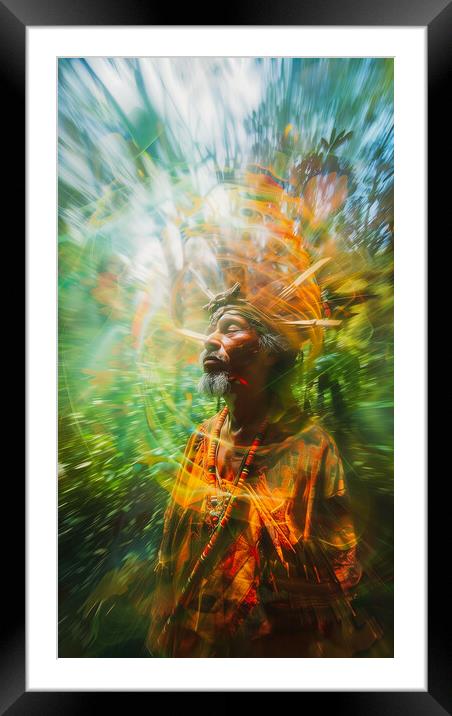 Holy Shaman Framed Mounted Print by T2 