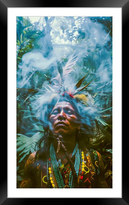Holy Shaman Framed Mounted Print by T2 