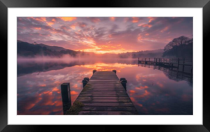 Lake Windermere Framed Mounted Print by T2 