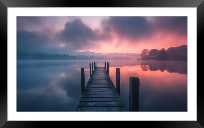 Lake Windermere Framed Mounted Print by T2 
