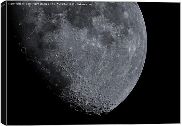 Detailed Image of the Surface of the Moon Canvas Print by Tom McPherson