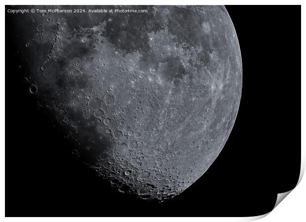 Detailed Image of the Surface of the Moon Print by Tom McPherson