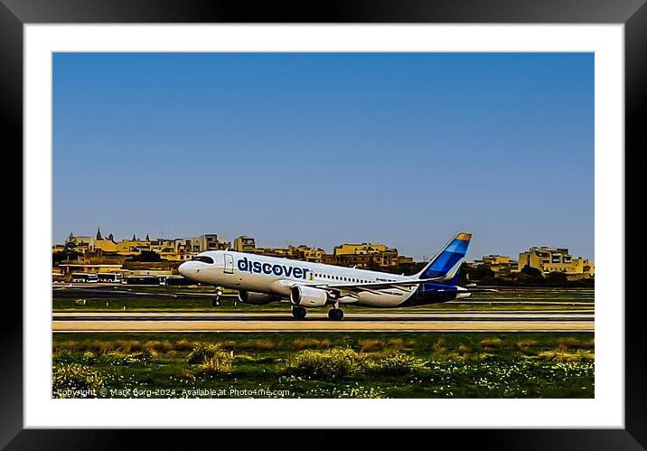 The Airbus to dicover. Framed Mounted Print by Mark Borg