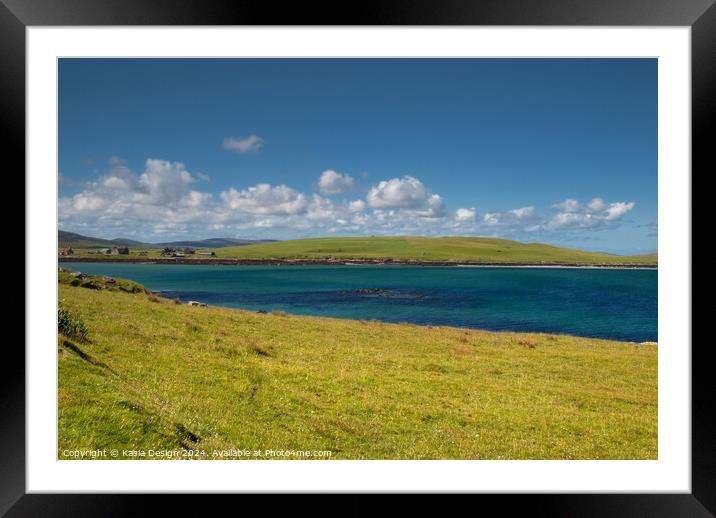 Rolling North Uist Coast Framed Mounted Print by Kasia Design