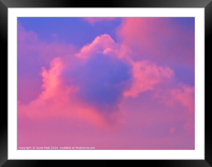 Fiery Dawn Clouds on an April Sunrise Framed Mounted Print by Susie Peek