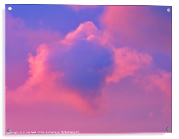 Fiery Dawn Clouds on an April Sunrise Acrylic by Susie Peek