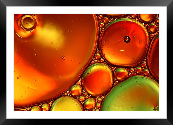 Oil & Water III Framed Mounted Print by Sharon Johnstone