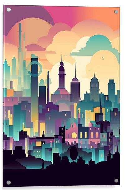 Vintage Travel Poster Berlin Acrylic by Steve Smith