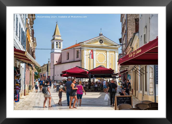 Old town of Porec on Istrian Peninsula of Croatia Framed Mounted Print by Angus McComiskey