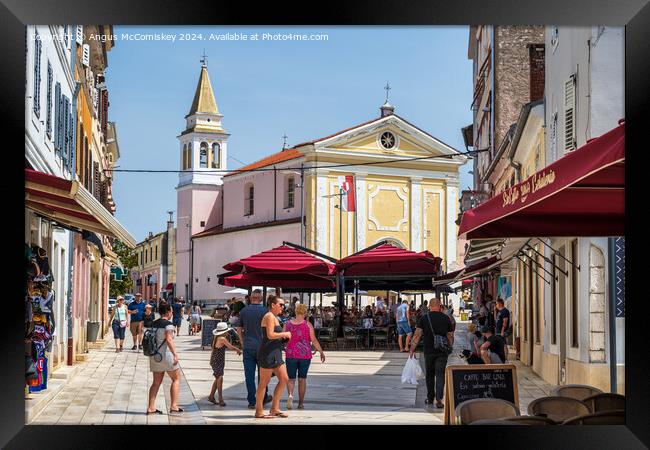 Old town of Porec on Istrian Peninsula of Croatia Framed Print by Angus McComiskey