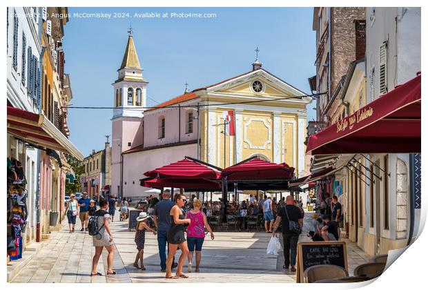 Old town of Porec on Istrian Peninsula of Croatia Print by Angus McComiskey