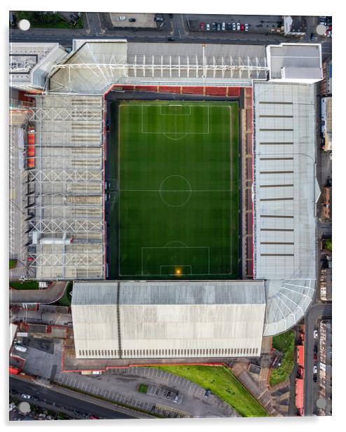 Bramall Lane Top Down View Acrylic by Apollo Aerial Photography