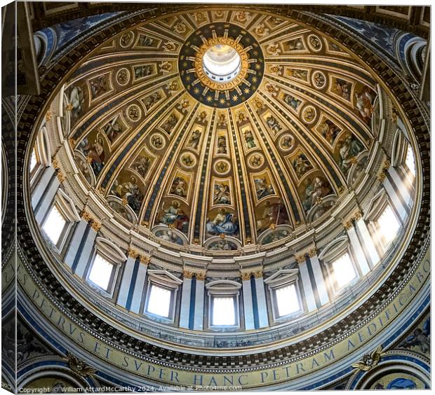Divine Symmetry: St. Peter's Dome Canvas Print by William AttardMcCarthy