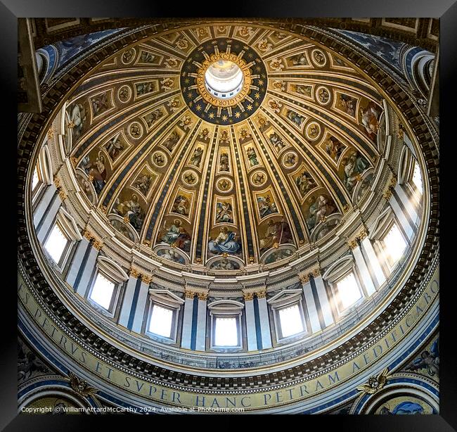 Divine Symmetry: St. Peter's Dome Framed Print by William AttardMcCarthy