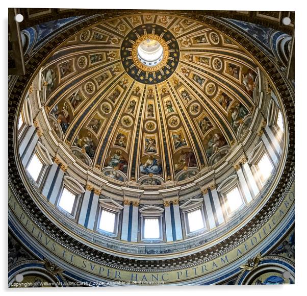 Divine Symmetry: St. Peter's Dome Acrylic by William AttardMcCarthy