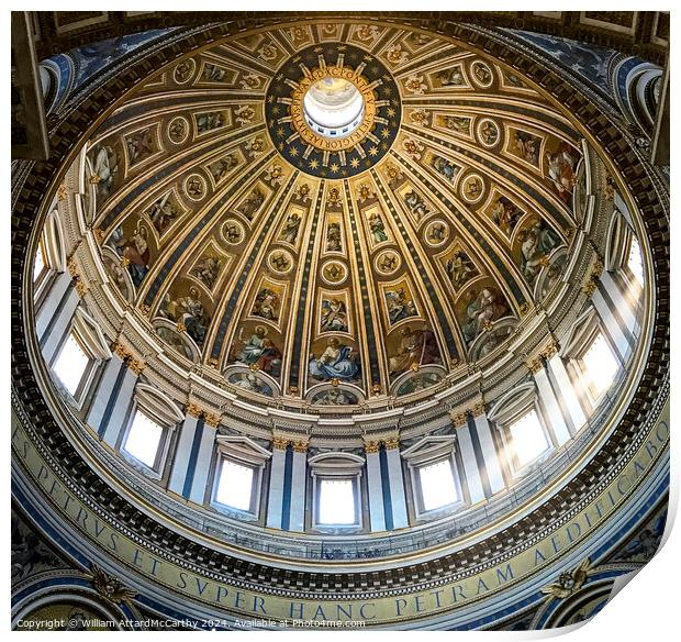 Divine Symmetry: St. Peter's Dome Print by William AttardMcCarthy