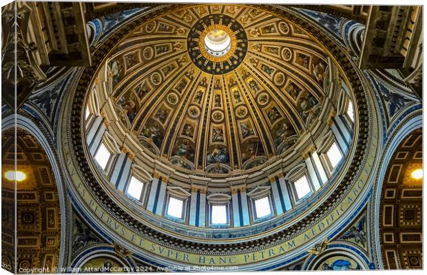 Dome of St. Peter's Basilica Canvas Print by William AttardMcCarthy