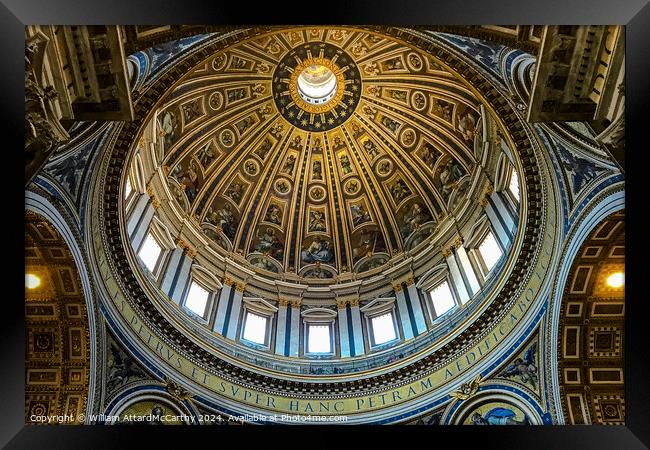 Dome of St. Peter's Basilica Framed Print by William AttardMcCarthy