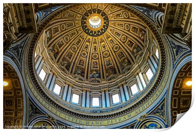 Dome of St. Peter's Basilica Print by William AttardMcCarthy