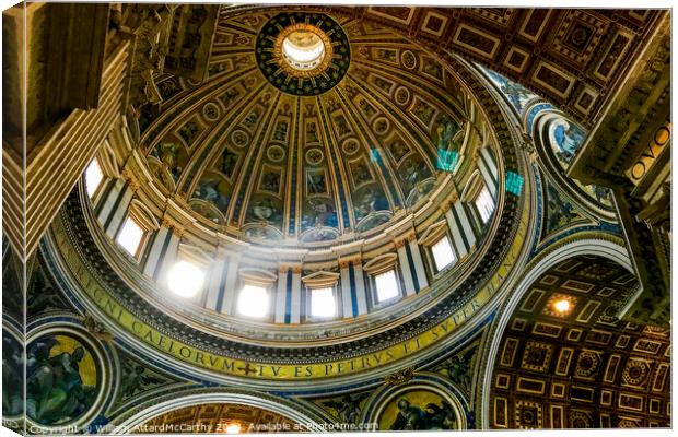 Divine Illumination: St. Peter's Dome Canvas Print by William AttardMcCarthy