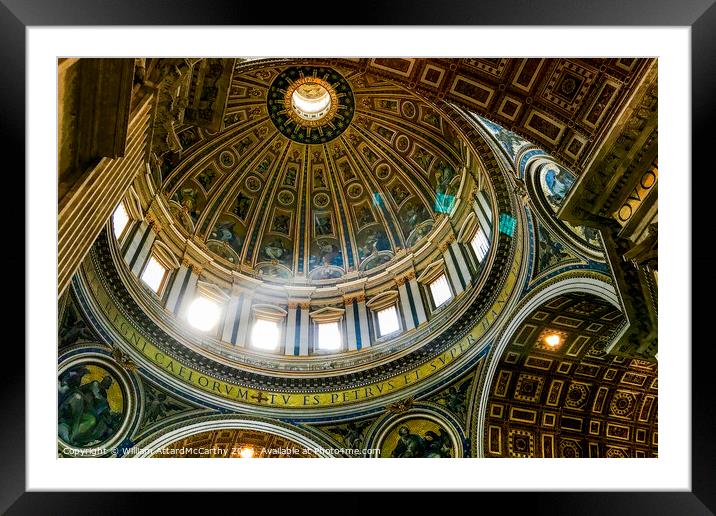 Divine Illumination: St. Peter's Dome Framed Mounted Print by William AttardMcCarthy