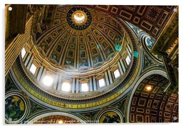 Divine Illumination: St. Peter's Dome Acrylic by William AttardMcCarthy