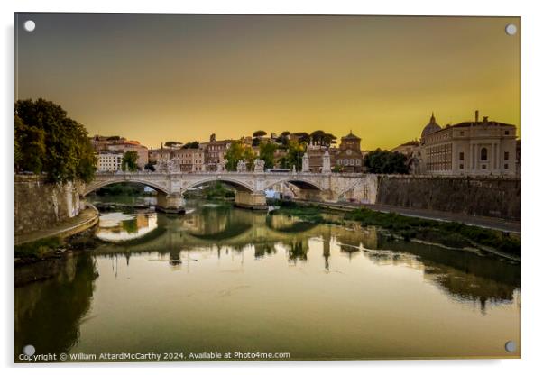 Rome Vista: Tiber Majesty Acrylic by William AttardMcCarthy