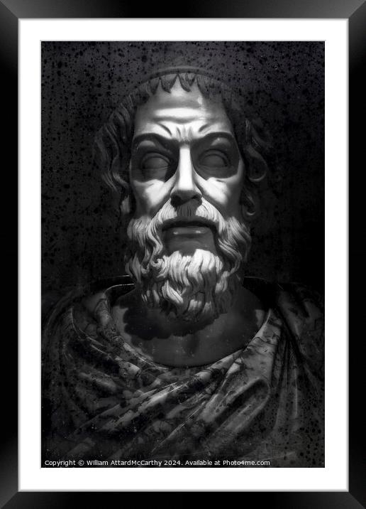Majesty in Monochrome: Emperor Marcus Aurelius Framed Mounted Print by William AttardMcCarthy