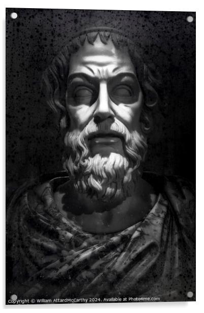 Majesty in Monochrome: Emperor Marcus Aurelius Acrylic by William AttardMcCarthy