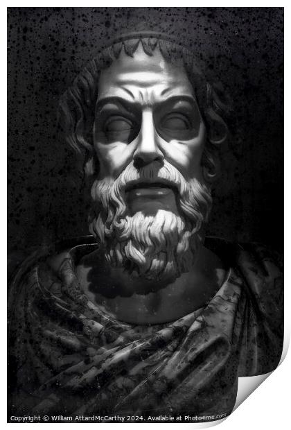 Majesty in Monochrome: Emperor Marcus Aurelius Print by William AttardMcCarthy