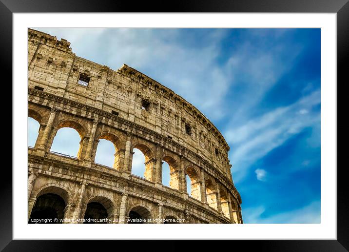 Colosseum Archways: Skyline Serenity Framed Mounted Print by William AttardMcCarthy