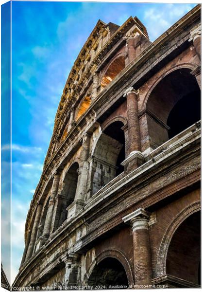 Colosseum Archways: Majestic Perspective Photograp Canvas Print by William AttardMcCarthy