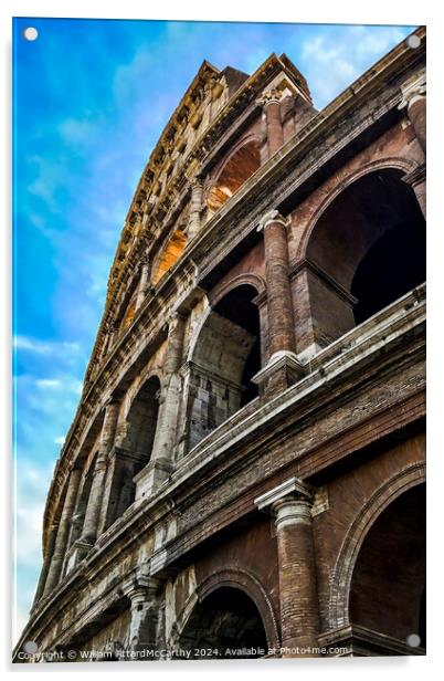 Colosseum Archways: Majestic Perspective Photograp Acrylic by William AttardMcCarthy