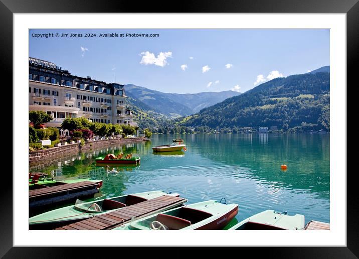 Sunshine on Lake Zell, Austria Framed Mounted Print by Jim Jones