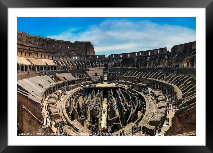 Colosseum Grandeur: Interior Wide Angle View Framed Mounted Print by William AttardMcCarthy