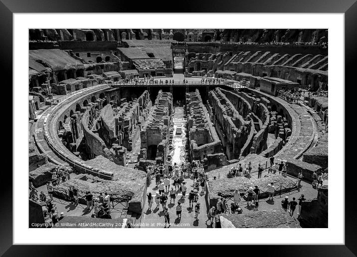 Monochrome Colosseum Exploration Framed Mounted Print by William AttardMcCarthy