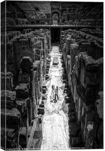 Archaeological Survey: LiDAR Exploration in Colosseum Interior Canvas Print by William AttardMcCarthy