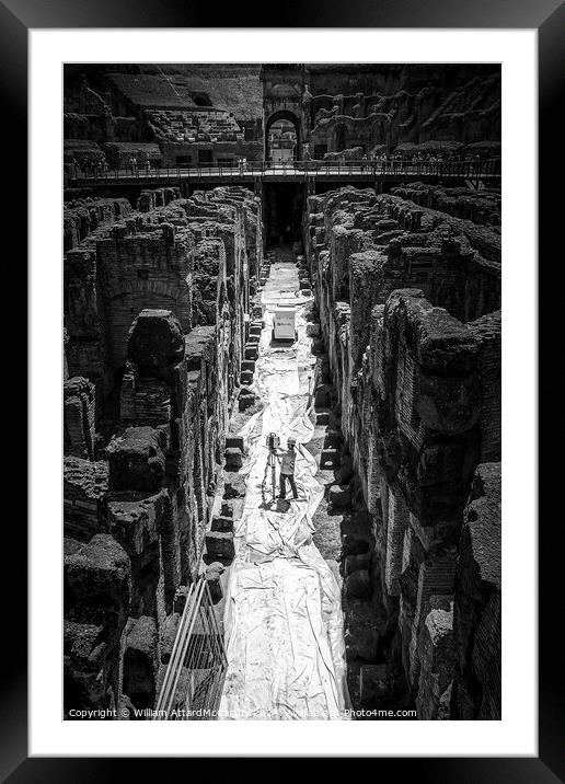 Archaeological Survey: LiDAR Exploration in Colosseum Interior Framed Mounted Print by William AttardMcCarthy