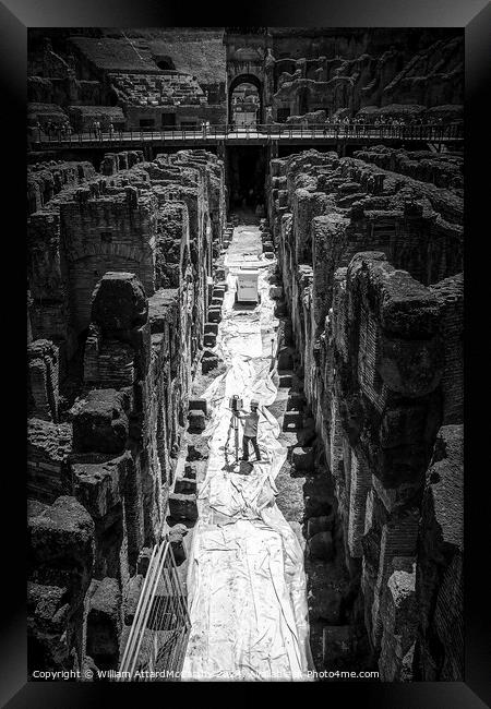 Archaeological Survey: LiDAR Exploration in Colosseum Interior Framed Print by William AttardMcCarthy